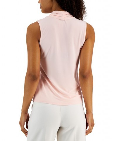 Women's Triple-Pleat Sleeveless Shell Top Cherry Blossom $13.94 Tops