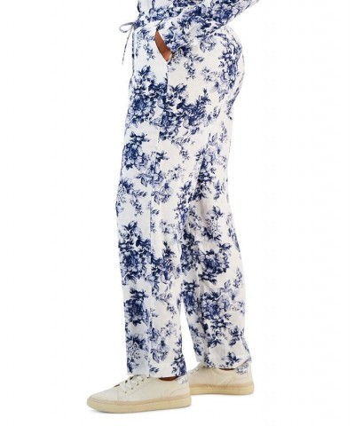 Women's Toile Pull-On Pants Blue $17.78 Pants