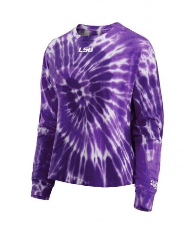 Women's Purple LSU Tigers Team Tie-Dye Long Sleeve T-shirt Purple $34.79 Tops