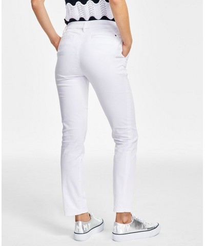 Women's TH Flex Hampton Cuffed Chino Straight-Leg Pants Bright White $24.00 Pants