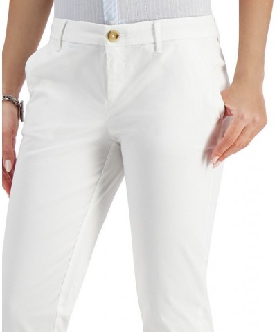 Women's TH Flex Hampton Cuffed Chino Straight-Leg Pants Bright White $24.00 Pants