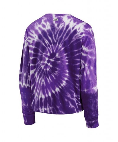 Women's Purple LSU Tigers Team Tie-Dye Long Sleeve T-shirt Purple $34.79 Tops