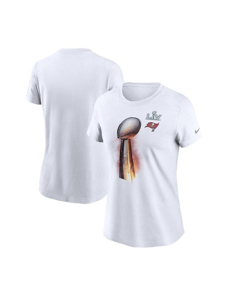 Women's White Tampa Bay Buccaneers Super Bowl Lv Champions Iconic T-Shirt White $21.00 Tops