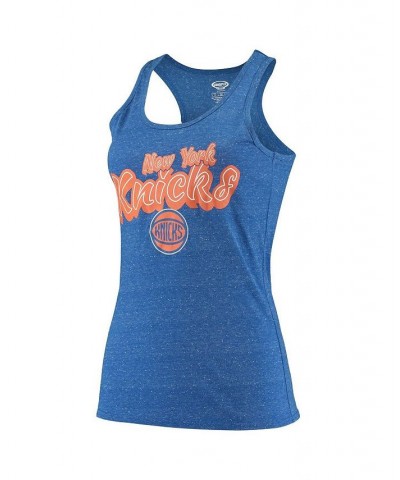 Women's Orange Blue New York Knicks Racerback Tank Top and Pants Sleep Set Orange, Blue $32.20 Pajama