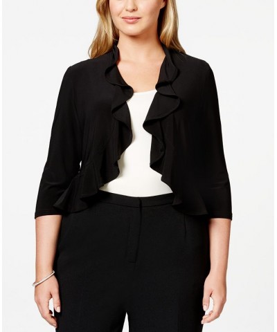 Plus Size Ruffled Bolero Black $35.40 Jackets