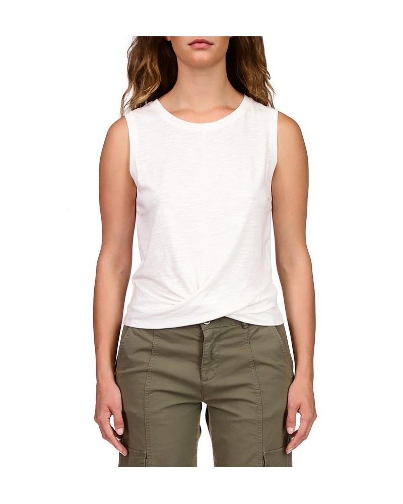 Women's Twist-Front Tank Top White $26.46 Tops