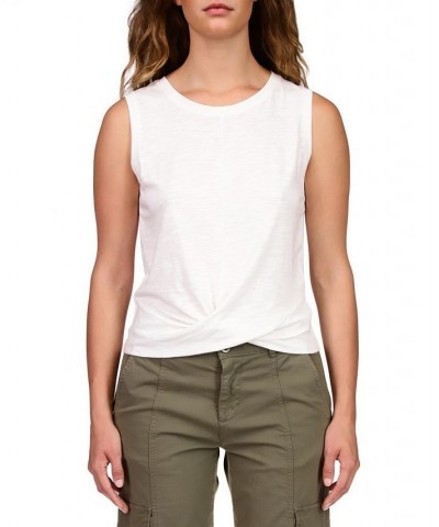 Women's Twist-Front Tank Top White $26.46 Tops