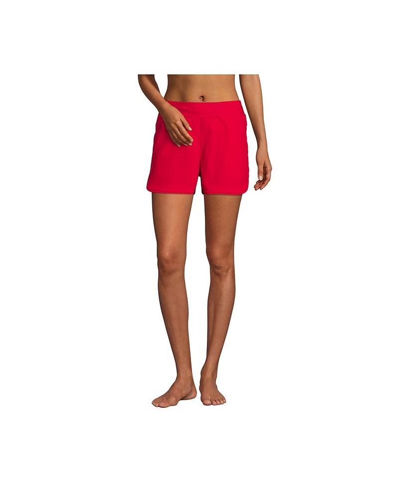 Women's 3" Quick Dry Elastic Waist Board Shorts Swim Cover-up Shorts with Panty Strawberry $28.68 Swimsuits