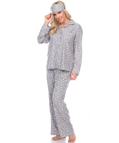 Women's Pajama Set 3 Piece Gray $30.78 Sleepwear