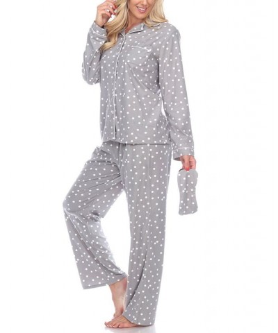 Women's Pajama Set 3 Piece Gray $30.78 Sleepwear