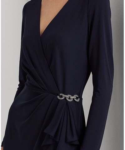 Women's Ruffle-Trim Jersey Gown Lighthouse Navy $123.75 Dresses