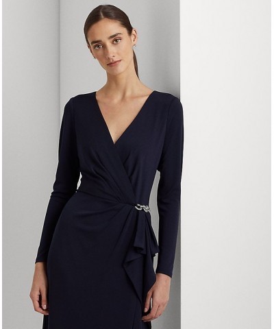 Women's Ruffle-Trim Jersey Gown Lighthouse Navy $123.75 Dresses