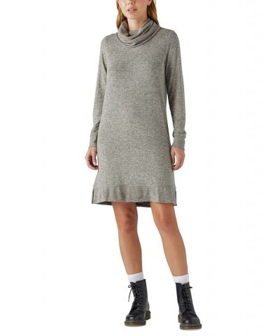 Women's Mock-Neck Sweater Dress Cement $47.76 Dresses