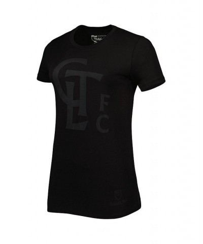 Women's Black Charlotte FC Blackout T-shirt Black $26.54 Tops