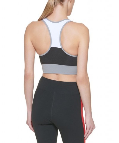 Colorblocked Low Impact Sports Bra Gray $14.84 Bras