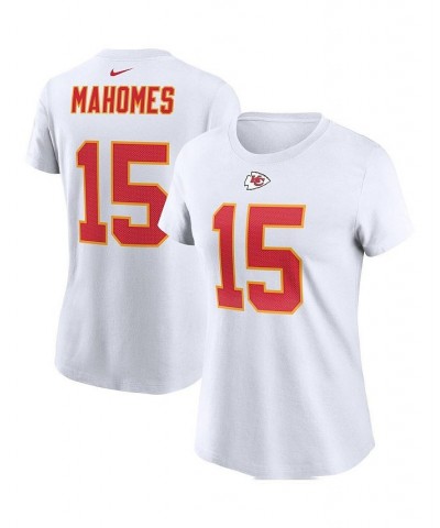 Women's Patrick Mahomes White Kansas City Chiefs Player Name and Number T-shirt White $23.50 Tops