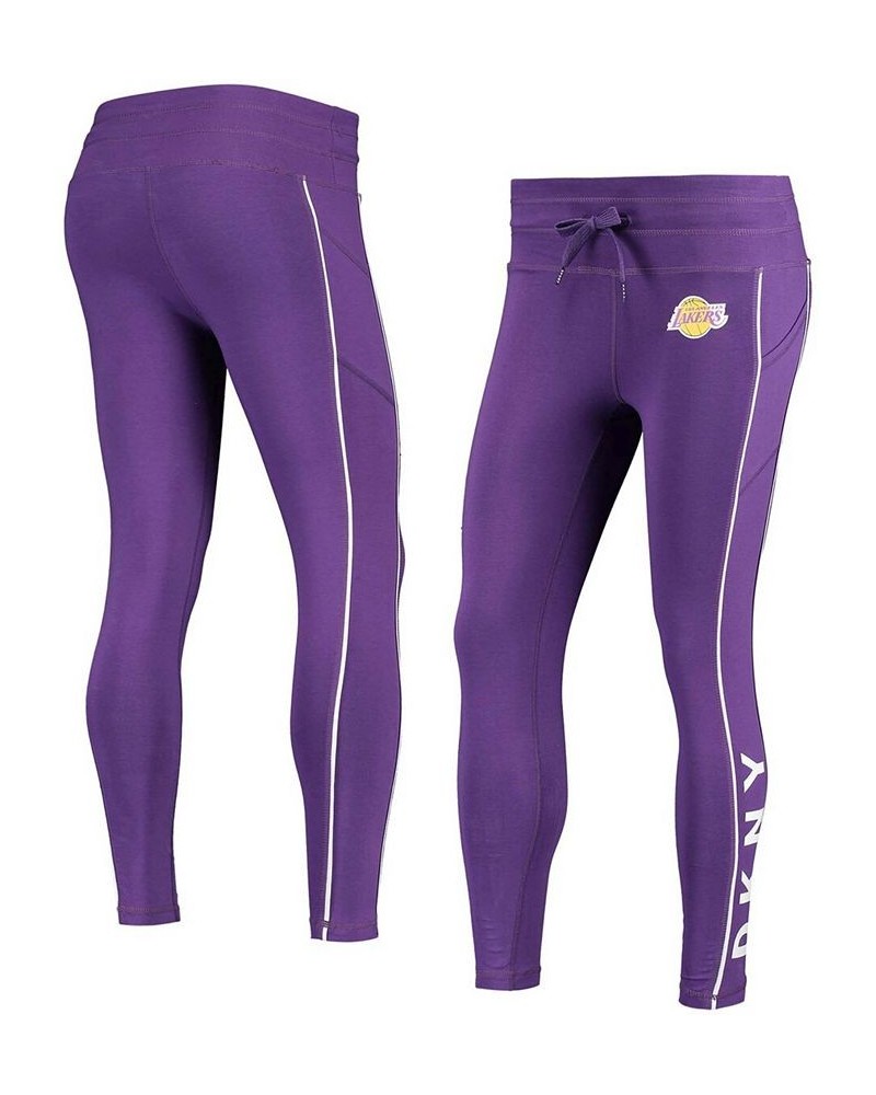 Women's Purple Los Angeles Lakers Cora Midrise Performance Leggings Purple $35.69 Pants