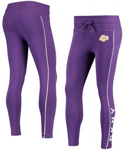 Women's Purple Los Angeles Lakers Cora Midrise Performance Leggings Purple $35.69 Pants