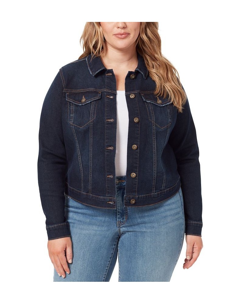 Trendy Plus Size Pixie Long Sleeve Denim Jacket Sevy $23.39 Jackets