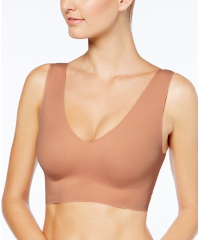 Invisibles Comfort V-Neck Comfort Bralette QF4708 Light Chestnut (Nude 3) $20.18 Bras