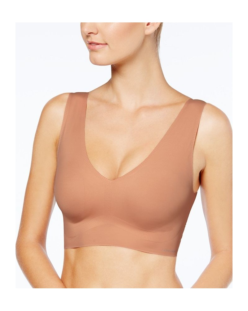 Invisibles Comfort V-Neck Comfort Bralette QF4708 Light Chestnut (Nude 3) $20.18 Bras