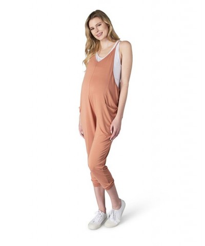 Women's Brandi Maternity/Nursing Romper Tan/Beige $41.08 Shorts