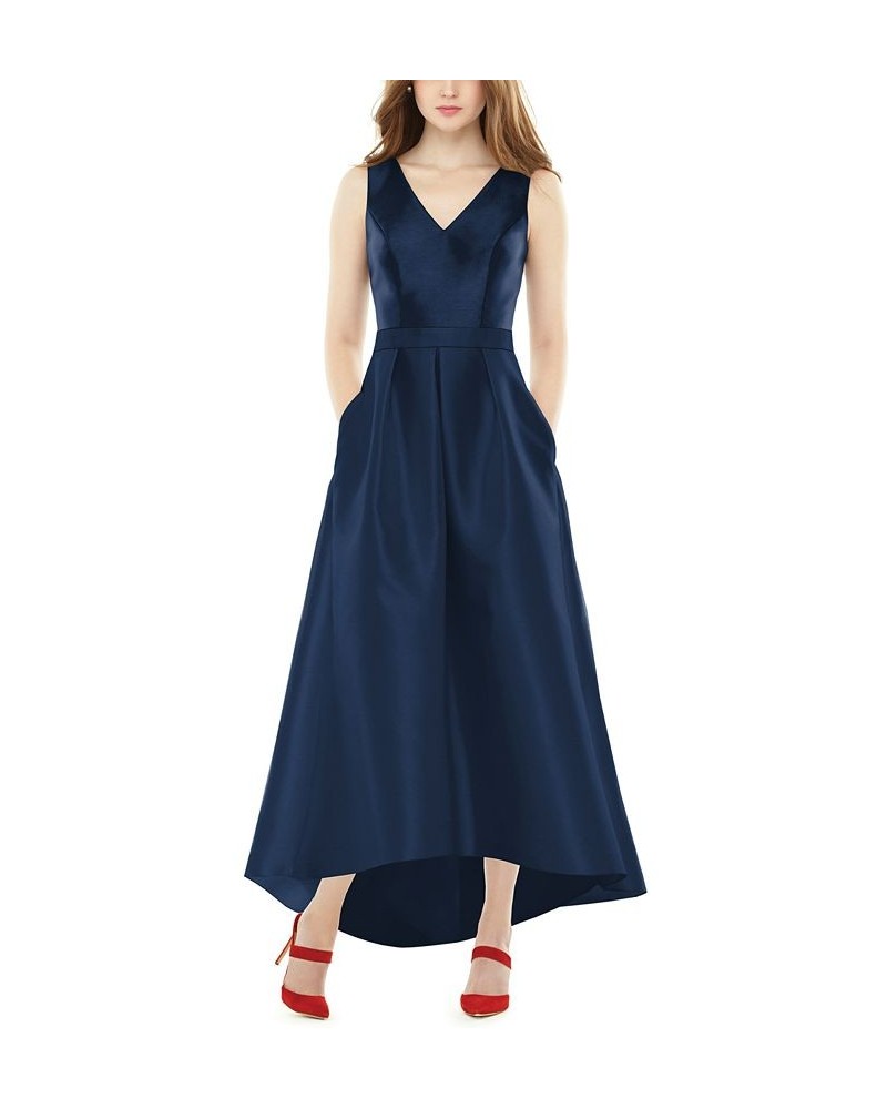 High-Low Satin Gown Blue $74.71 Dresses