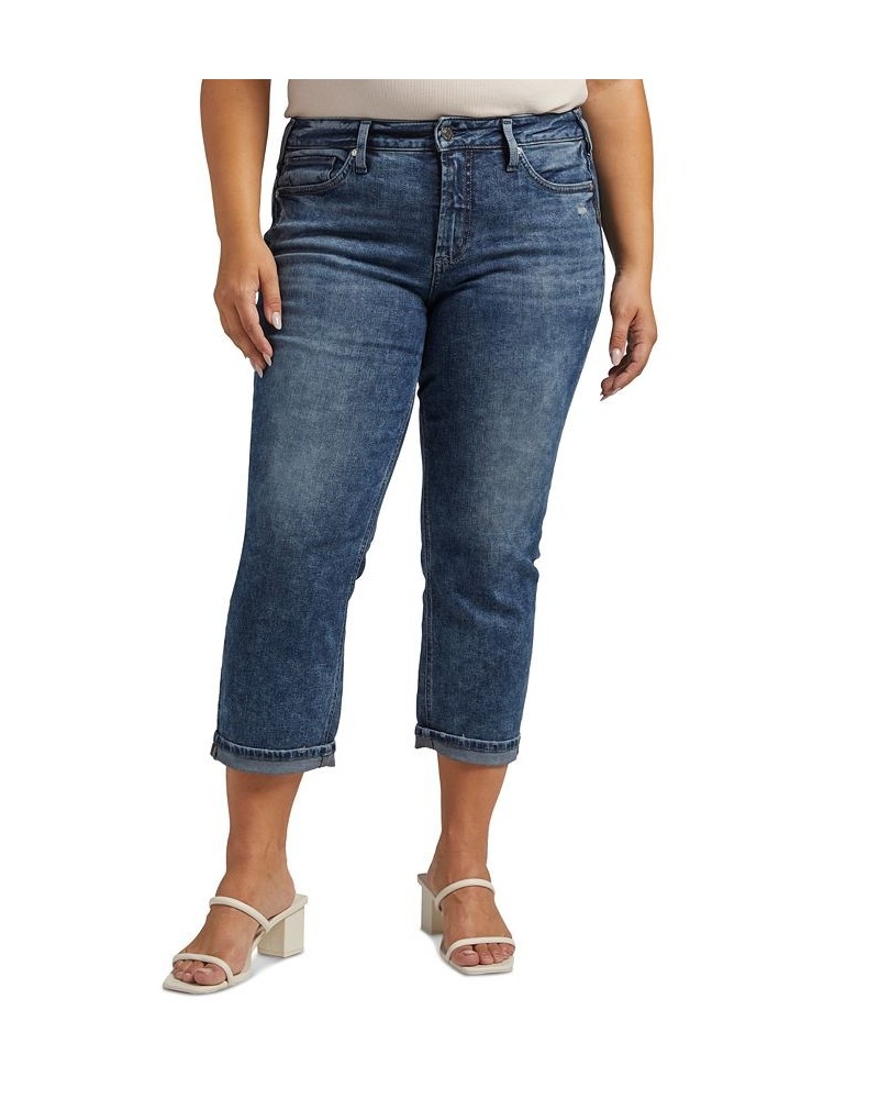 Plus Size Suki Mid-Rise Capri Jeans Indigo $28.40 Jeans