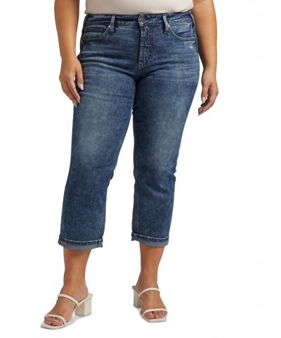 Plus Size Suki Mid-Rise Capri Jeans Indigo $28.40 Jeans