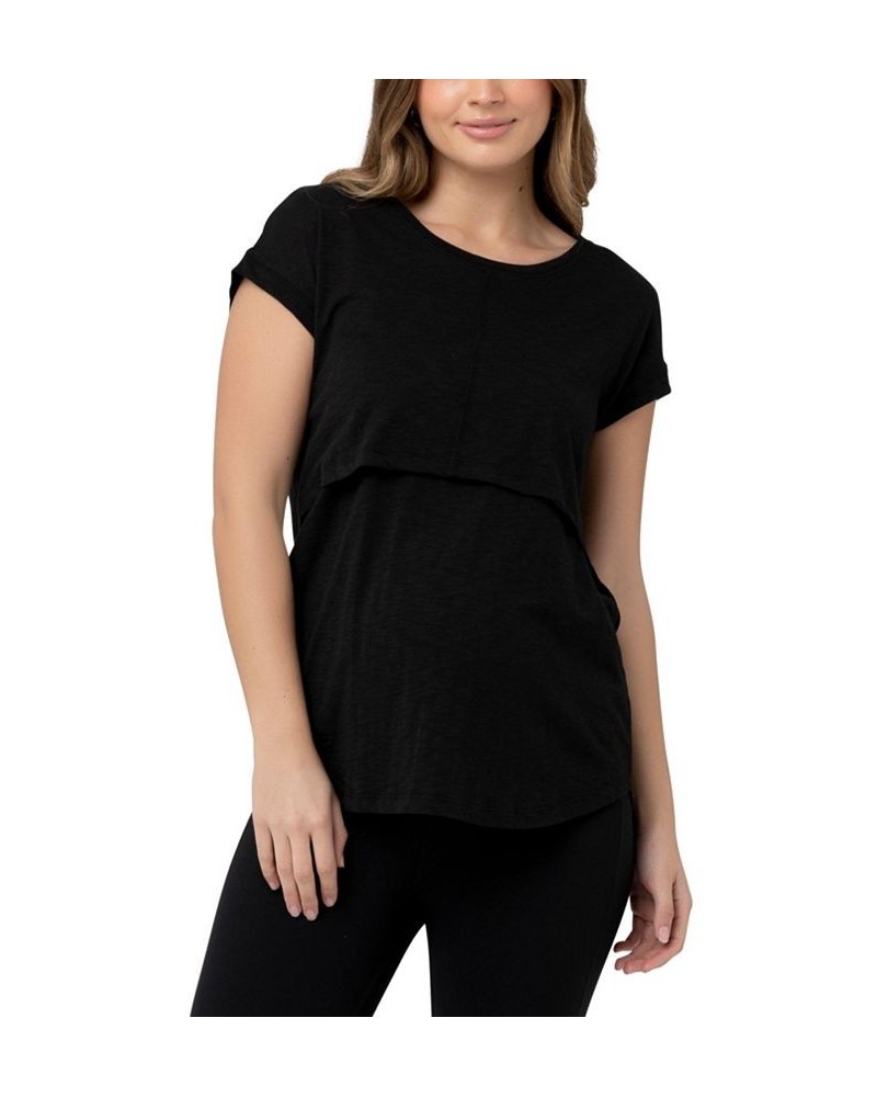 Richie Nursing Lift Up Tee Black $30.96 Tops