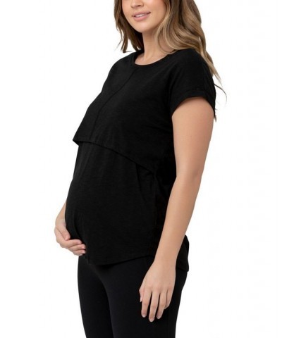 Richie Nursing Lift Up Tee Black $30.96 Tops