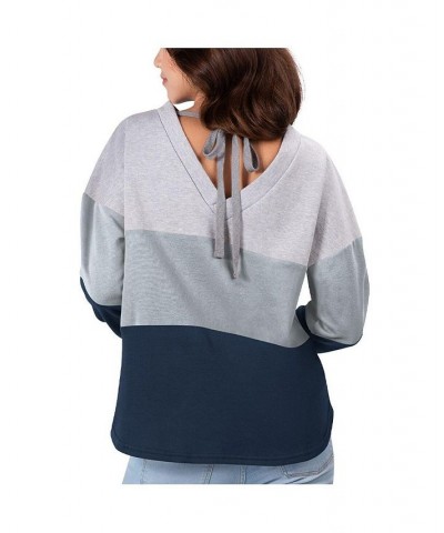 Women's Gray Navy Dallas Cowboys Outfield Deep V-Back Pullover Sweatshirt Gray, Navy $40.80 Sweatshirts