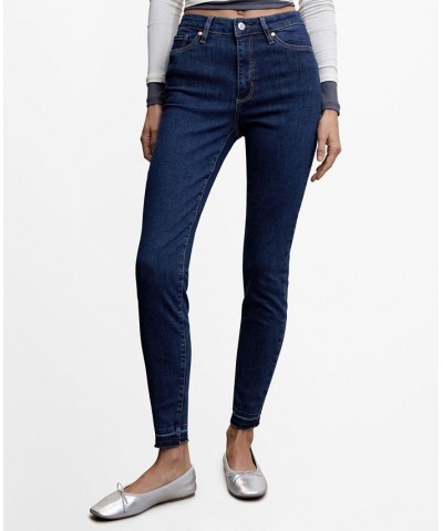 Women's High-Rise Skinny Jeans Dark Blue $37.79 Jeans