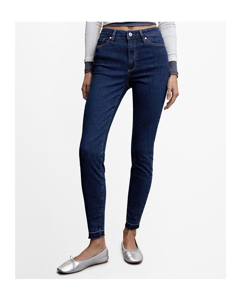 Women's High-Rise Skinny Jeans Dark Blue $37.79 Jeans