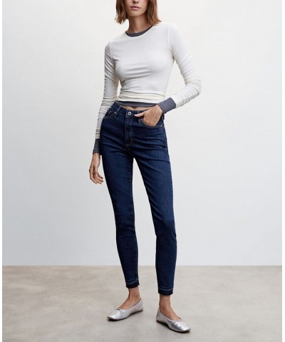 Women's High-Rise Skinny Jeans Dark Blue $37.79 Jeans