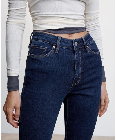 Women's High-Rise Skinny Jeans Dark Blue $37.79 Jeans