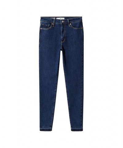 Women's High-Rise Skinny Jeans Dark Blue $37.79 Jeans