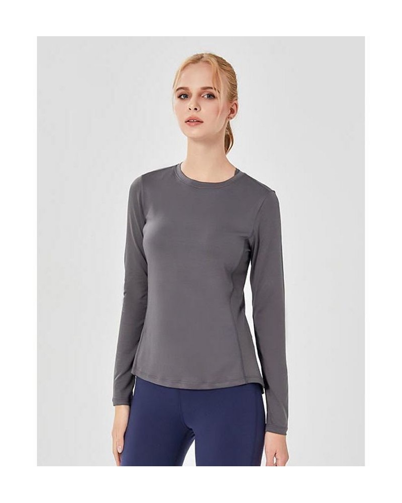 Miracle Mile Long Sleeve Top for Women Gunmetal $25.44 Tops