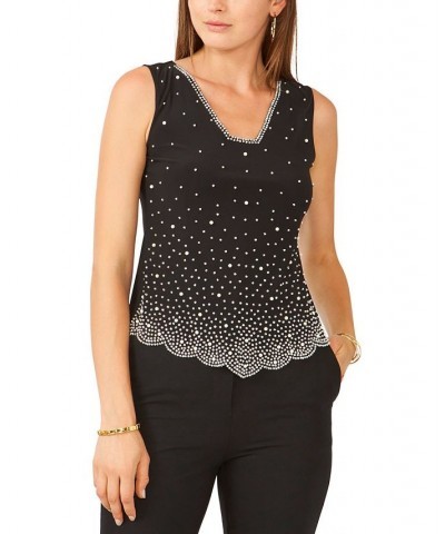 Petite Beaded Tank Top Black $31.05 Tops