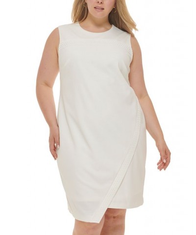 Plus Size Asymmetrical-Hem Sheath Dress Ivory $46.74 Dresses