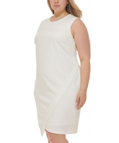 Plus Size Asymmetrical-Hem Sheath Dress Ivory $46.74 Dresses