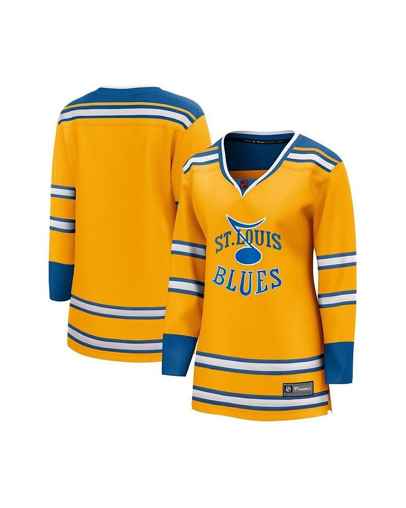 Women's Branded Yellow St. Louis Blues Special Edition 2.0 Breakaway Blank Jersey Yellow $48.60 Jersey