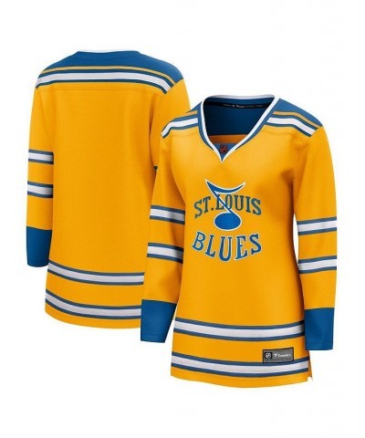 Women's Branded Yellow St. Louis Blues Special Edition 2.0 Breakaway Blank Jersey Yellow $48.60 Jersey