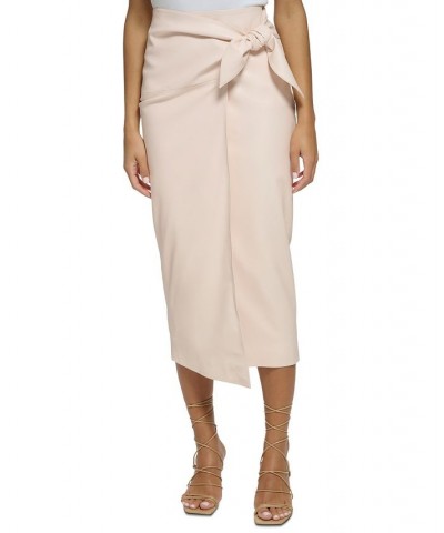 Women's Faux-Leather Faux-Wrap Skirt Shell $91.50 Skirts