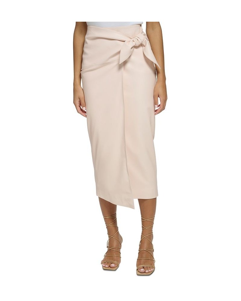 Women's Faux-Leather Faux-Wrap Skirt Shell $91.50 Skirts