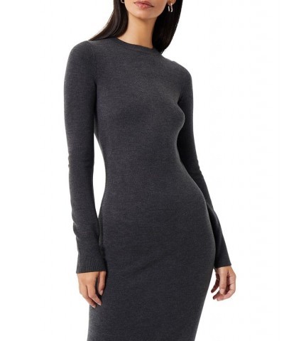 Women's Babysoft Long-Sleeve Bodycon Sweater Dress Black $35.64 Dresses