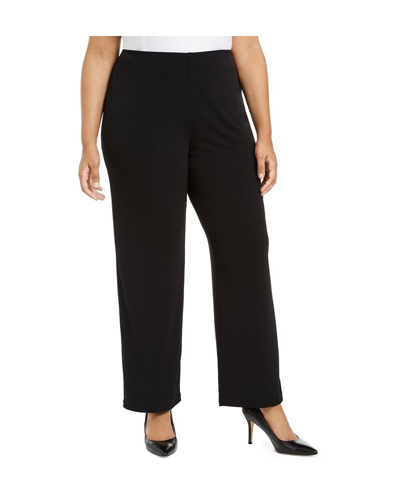 Plus Size Knit Wide-Leg Pant Black $24.61 Pants