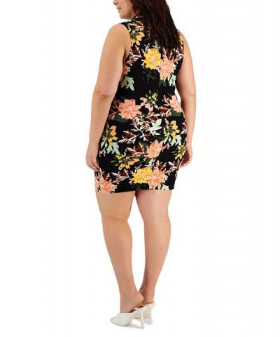 Plus Size Harland Floral-Print Mini Dress Black Macro Floral $56.99 Dresses