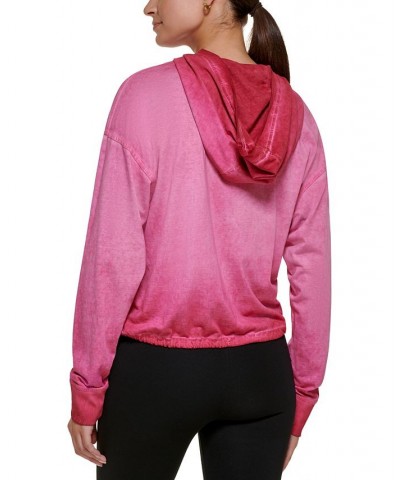 Women's Cropped Bungee Hem Hoodie Sunrise $17.89 Sweatshirts