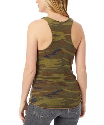 Women's Meegs Racer Tank Top Green $14.40 Tops